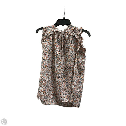Top Sleeveless By Loft In Floral Print, Size: M