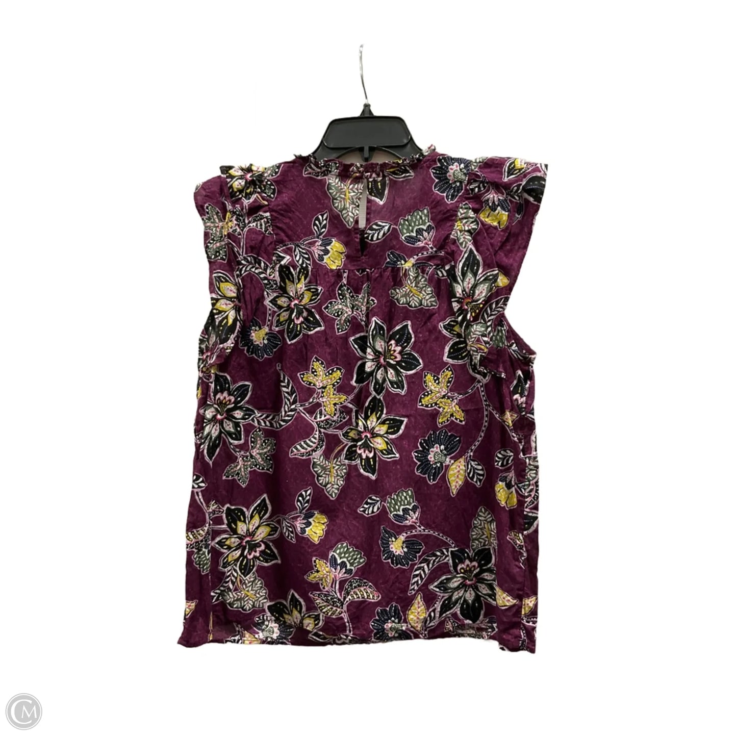 Top Short Sleeve By Loft In Purple, Size: M