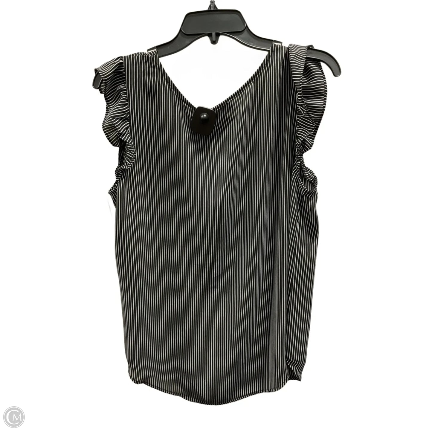 Top Short Sleeve By Loft In Striped Pattern, Size: M