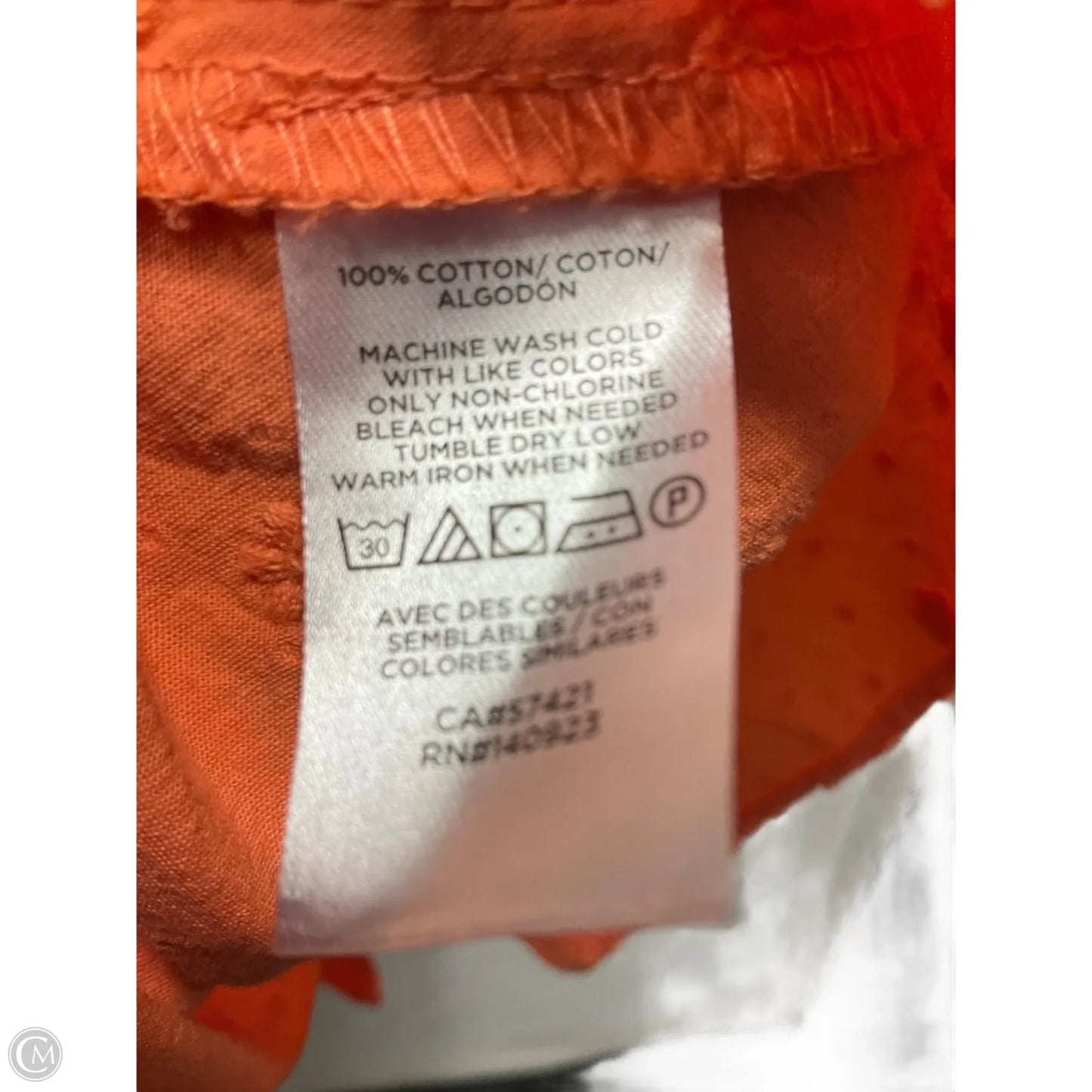 Top Short Sleeve By Loft In Orange, Size: M