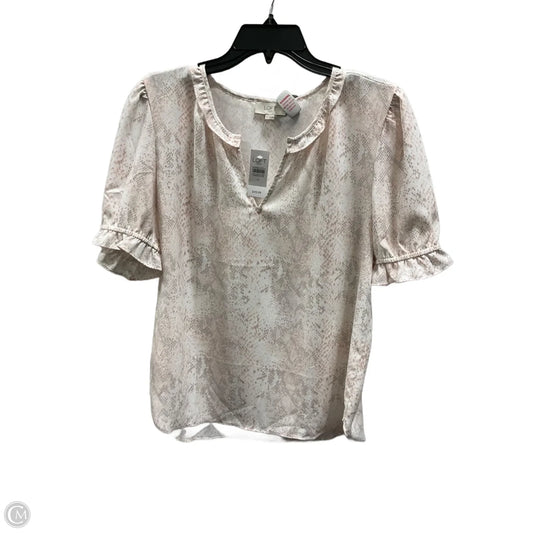 Top Short Sleeve By Loft In Pink, Size: M