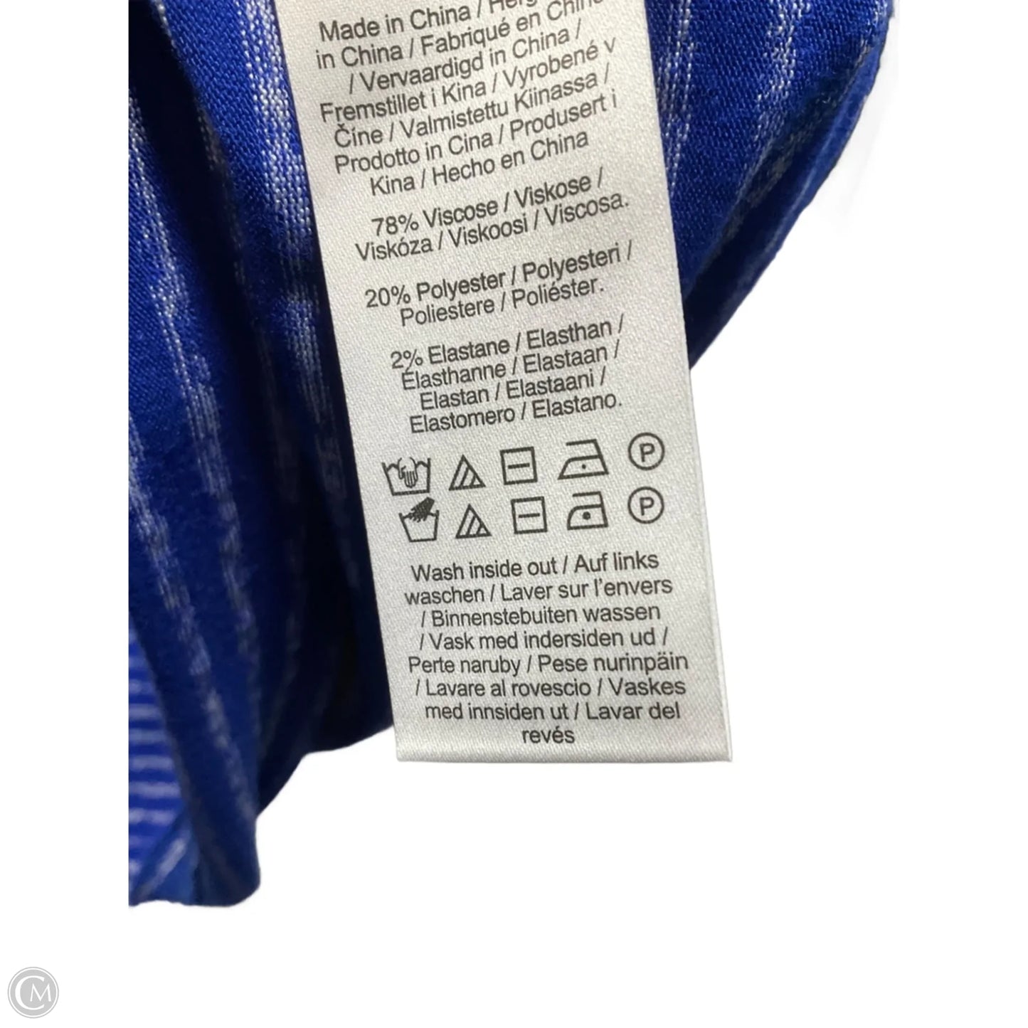 Top Short Sleeve By Liverpool In Blue, Size: M