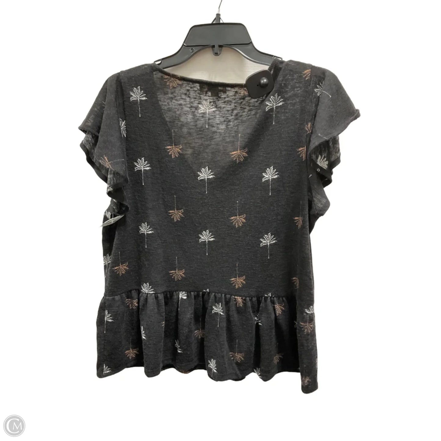 Top Short Sleeve By Loft In Black, Size: M
