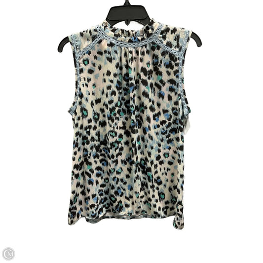 Top Sleeveless By Loft In Leopard Print, Size: M
