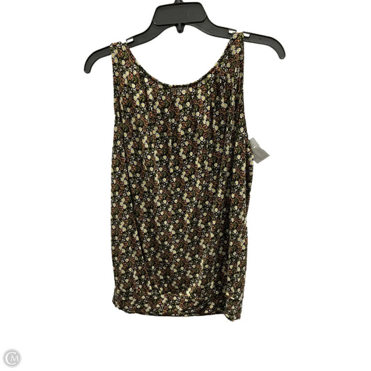 Top Sleeveless By Loft In Green & Orange, Size: M
