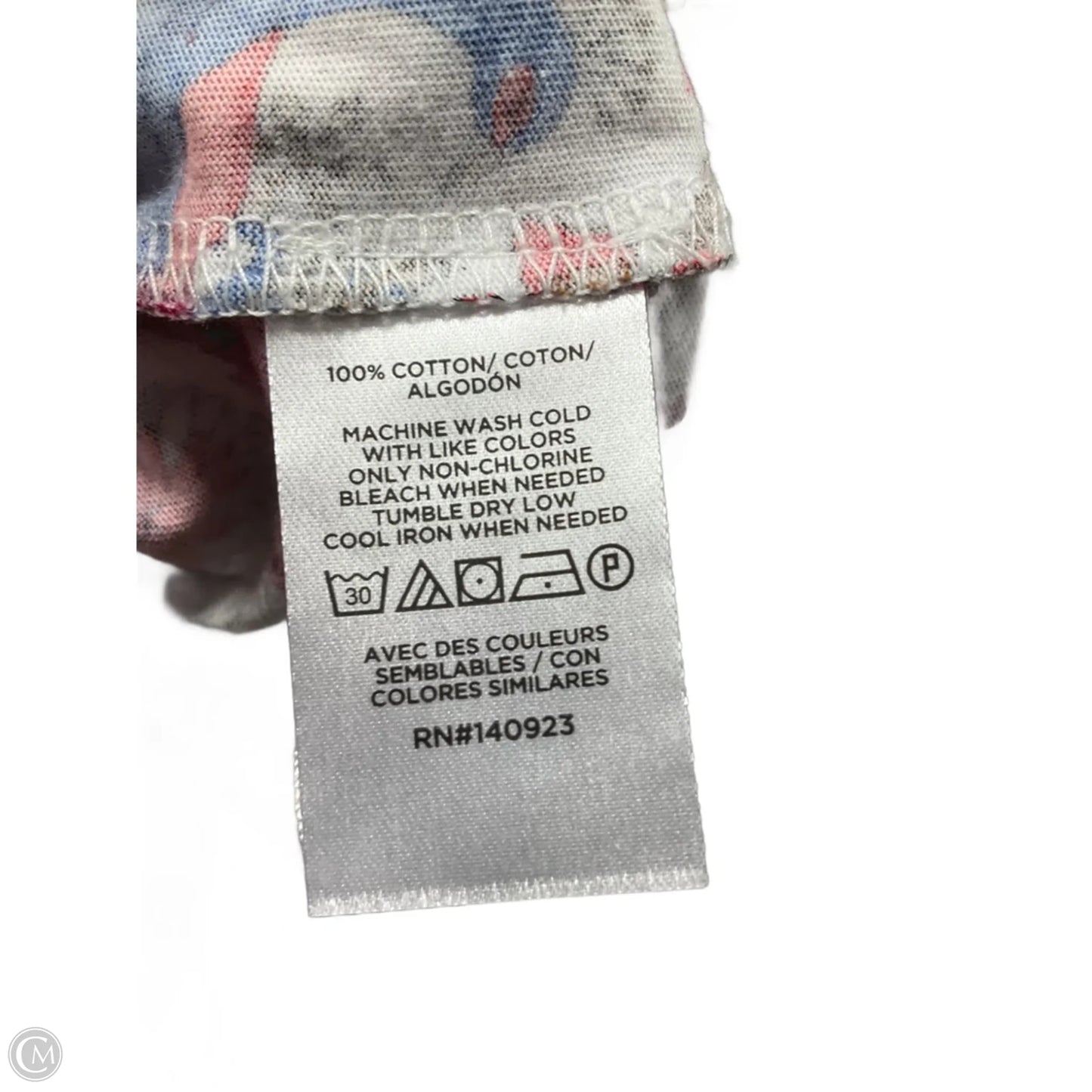 Top Short Sleeve By Loft In Blue & Red, Size: M