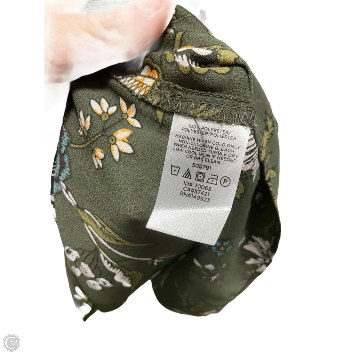 Top Short Sleeve By Loft In Green, Size: M