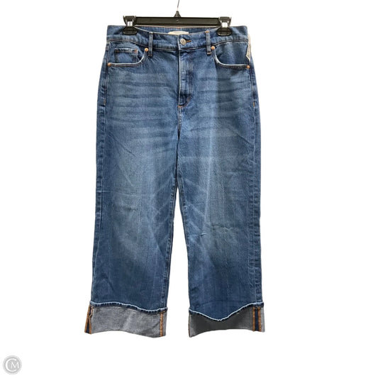 Jeans Cropped By Loft In Grey, Size: 10