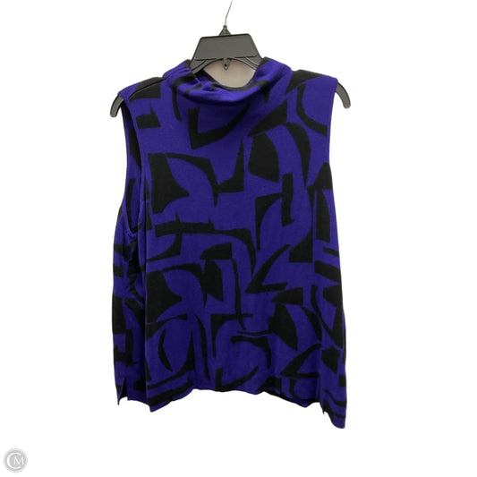 Top Sleeveless By Chicos In Black & Purple, Size: Xxl