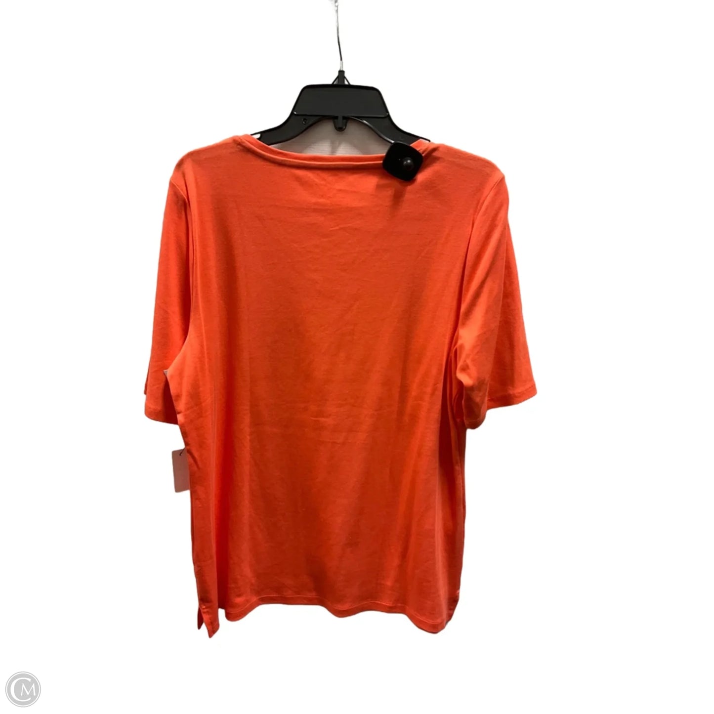 Top Short Sleeve Basic By Talbots In Orange, Size: Xl