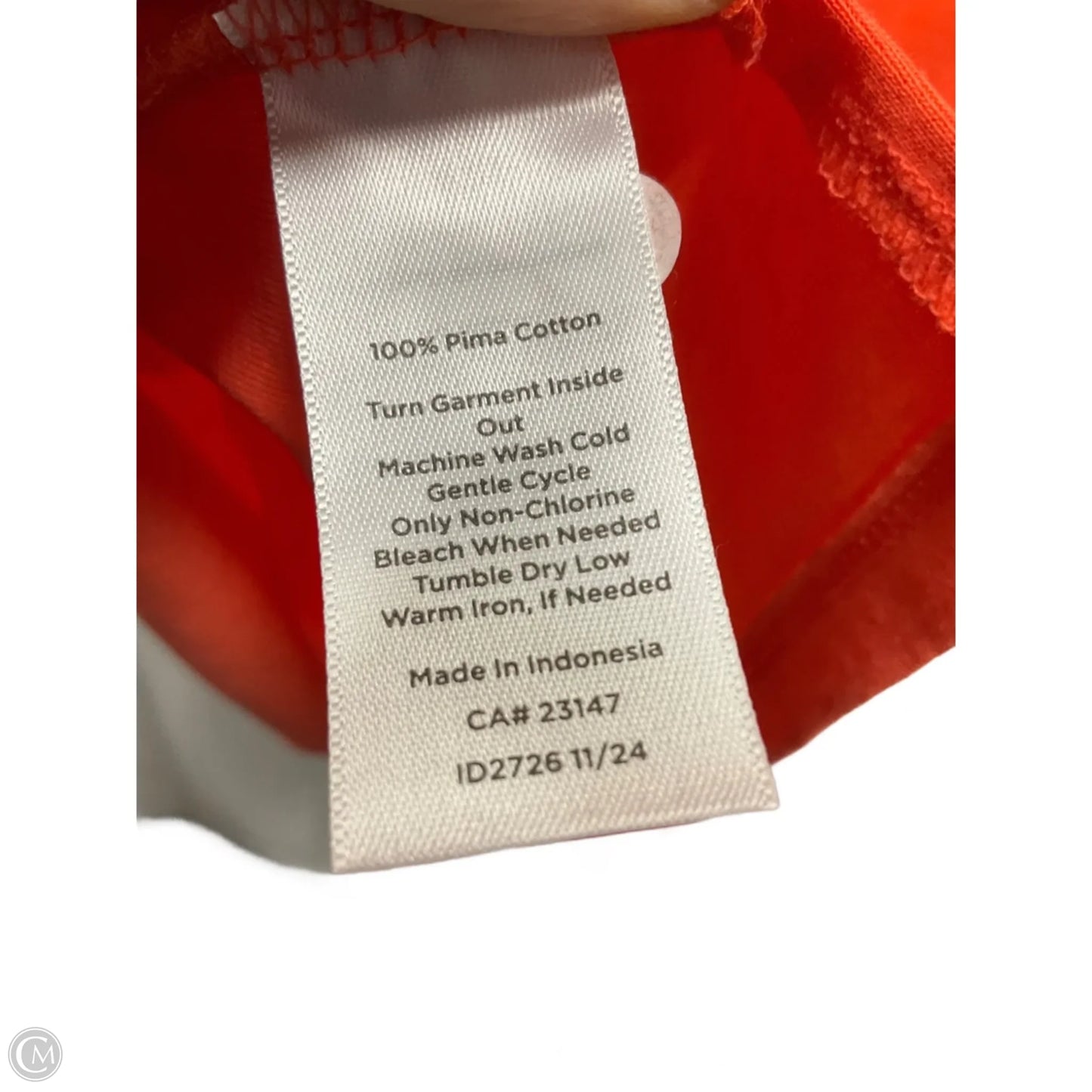 Top Short Sleeve Basic By Talbots In Orange, Size: Xl