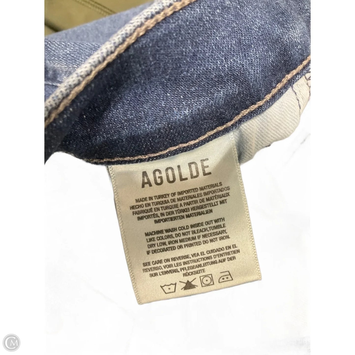 Jeans Skinny By Agolde In Blue, Size: 4