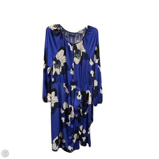 Dress Casual Midi By Lane Bryant In Black & Blue, Size: 2x