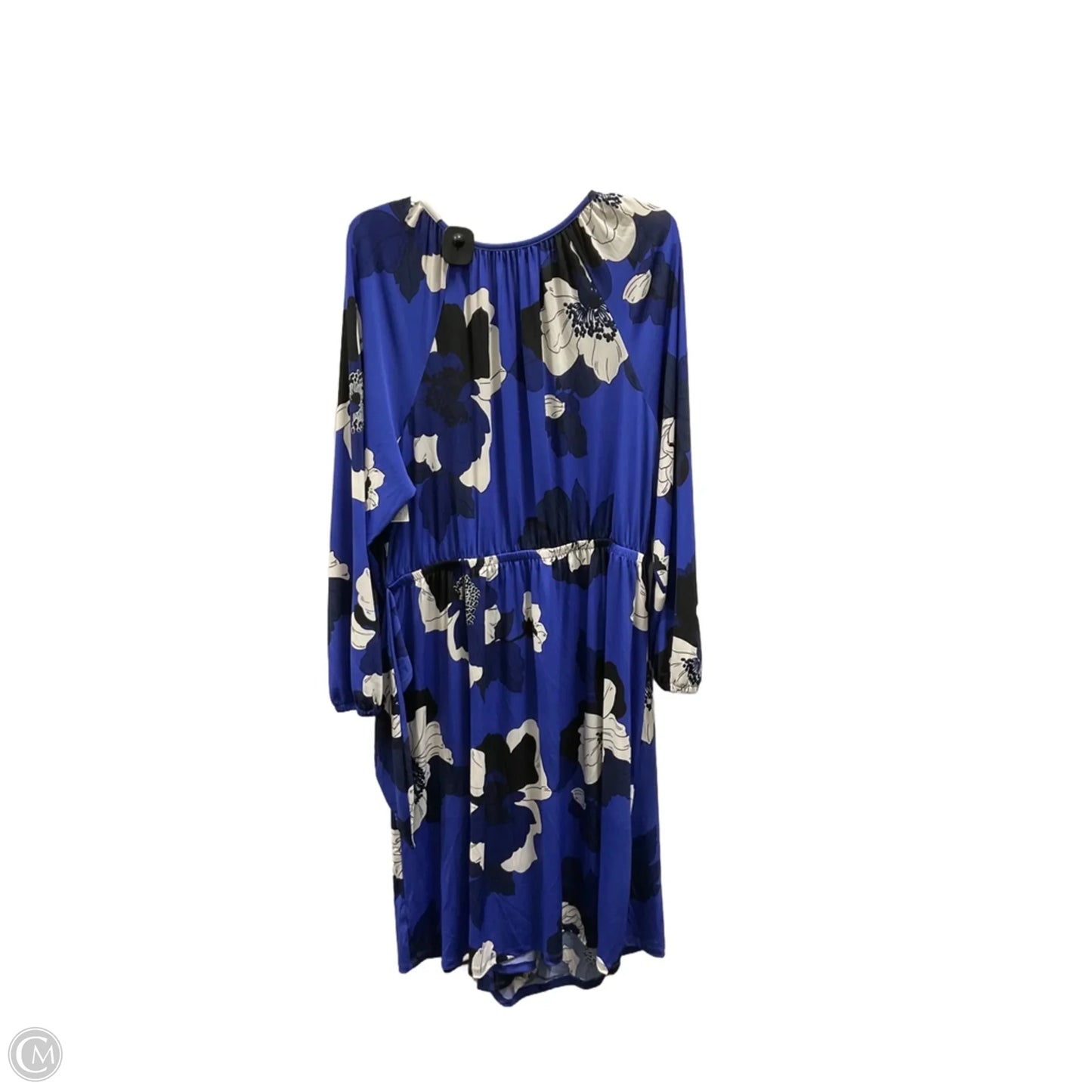 Dress Casual Midi By Lane Bryant In Black & Blue, Size: 2x