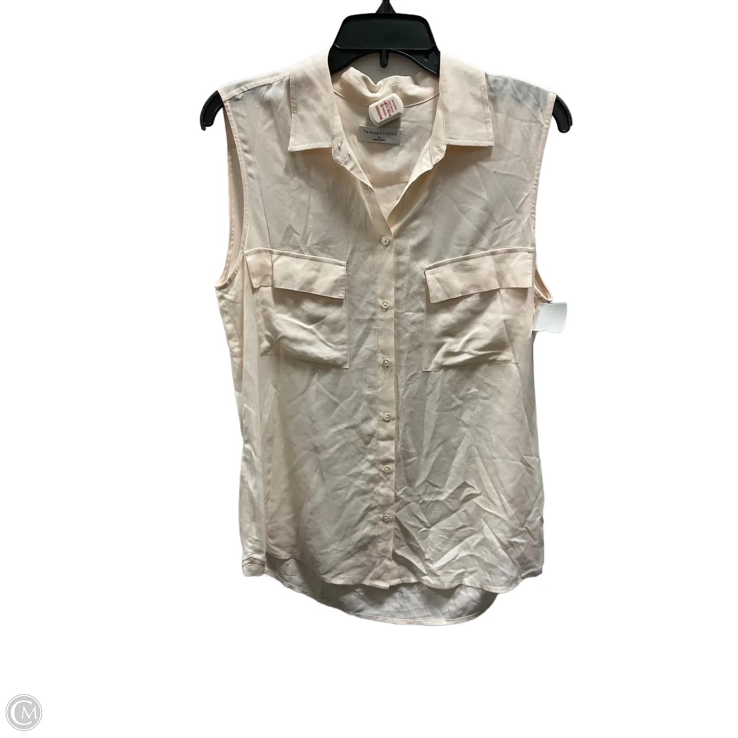 Top Sleeveless By Babaton In Peach, Size: M