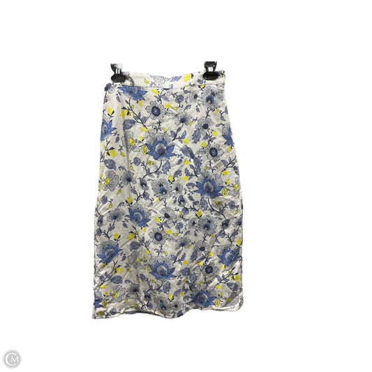 Skirt Midi By Loft In Blue & Yellow, Size: 4