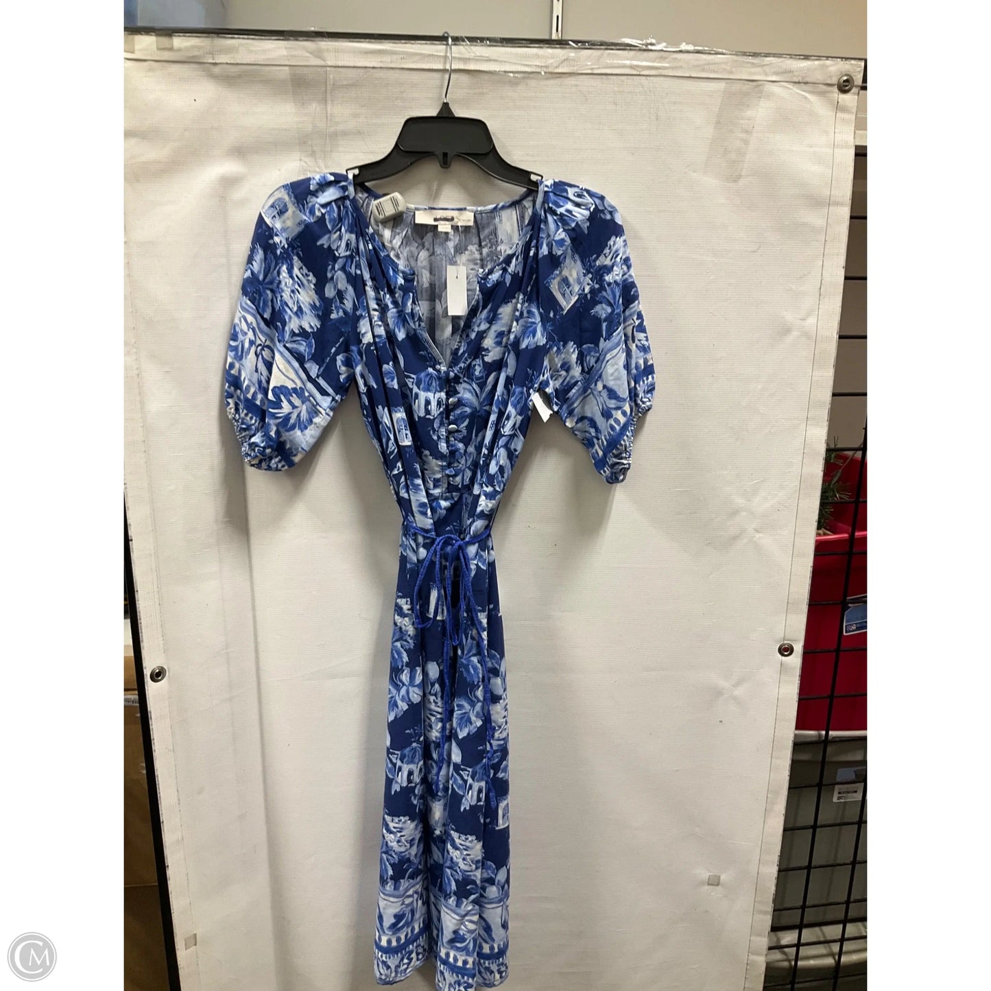 Dress Casual Midi By Loft In Blue, Size: Xxs