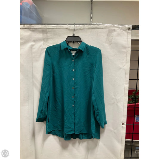 Blouse Long Sleeve By J. Jill In Teal, Size: Xs