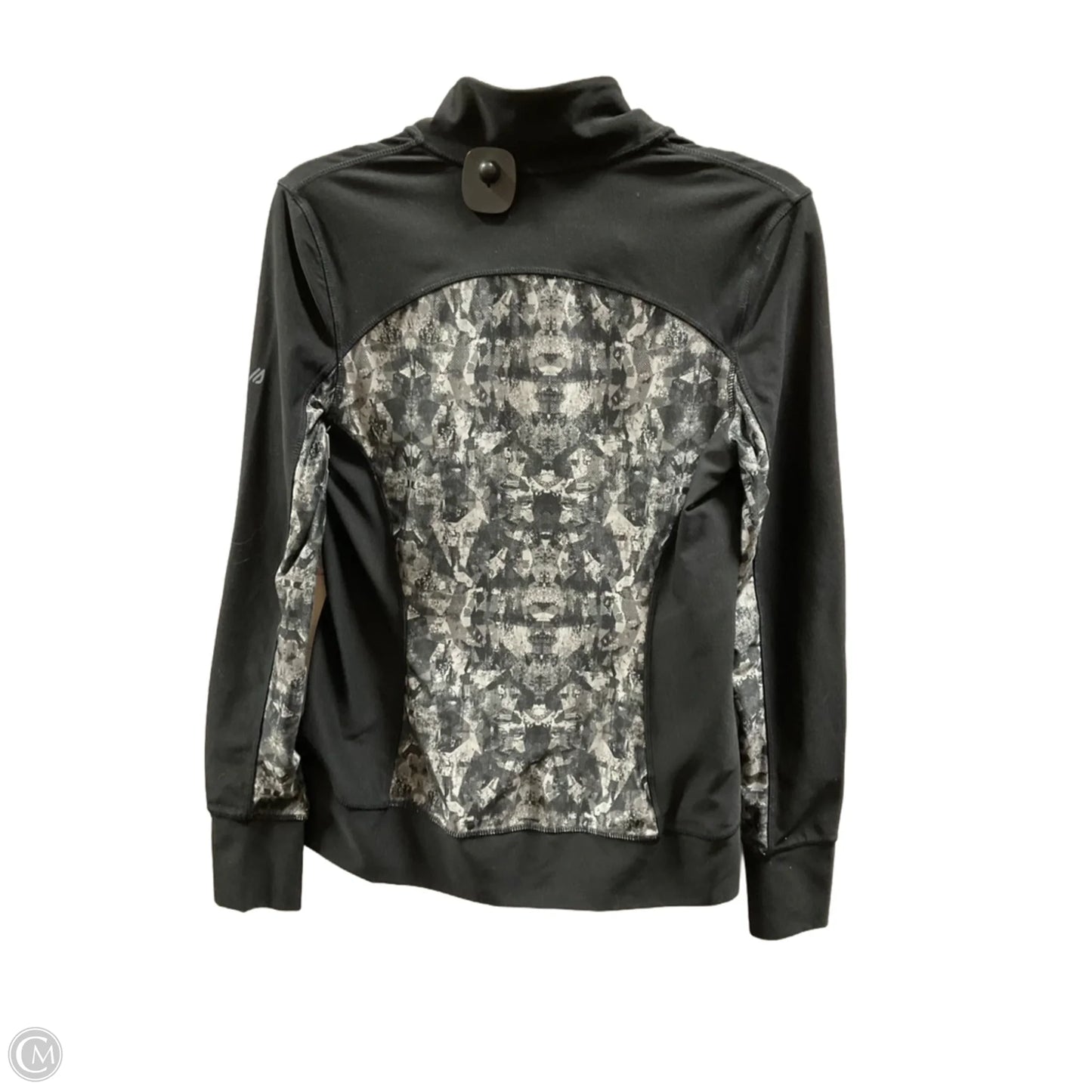 Athletic Jacket By Eddie Bauer In Black & Grey, Size: S