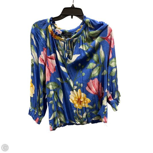 Top Long Sleeve By Rachel Roy In Tropical Print, Size: L