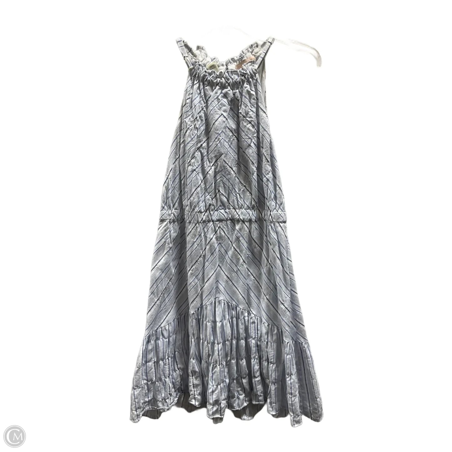 Dress Casual Midi By Rebecca Taylor In Blue & White, Size: M