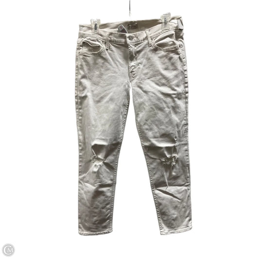 Jeans Straight By Mother In White, Size: 4