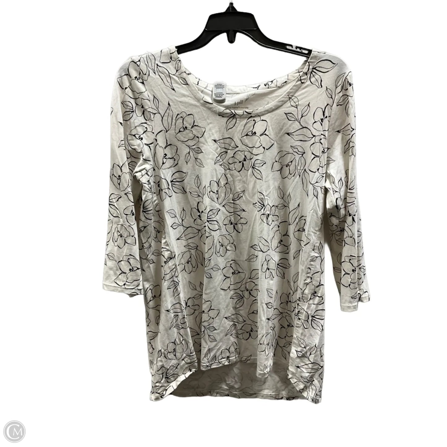 Top Long Sleeve By J. Jill In Cream & Tan, Size: S