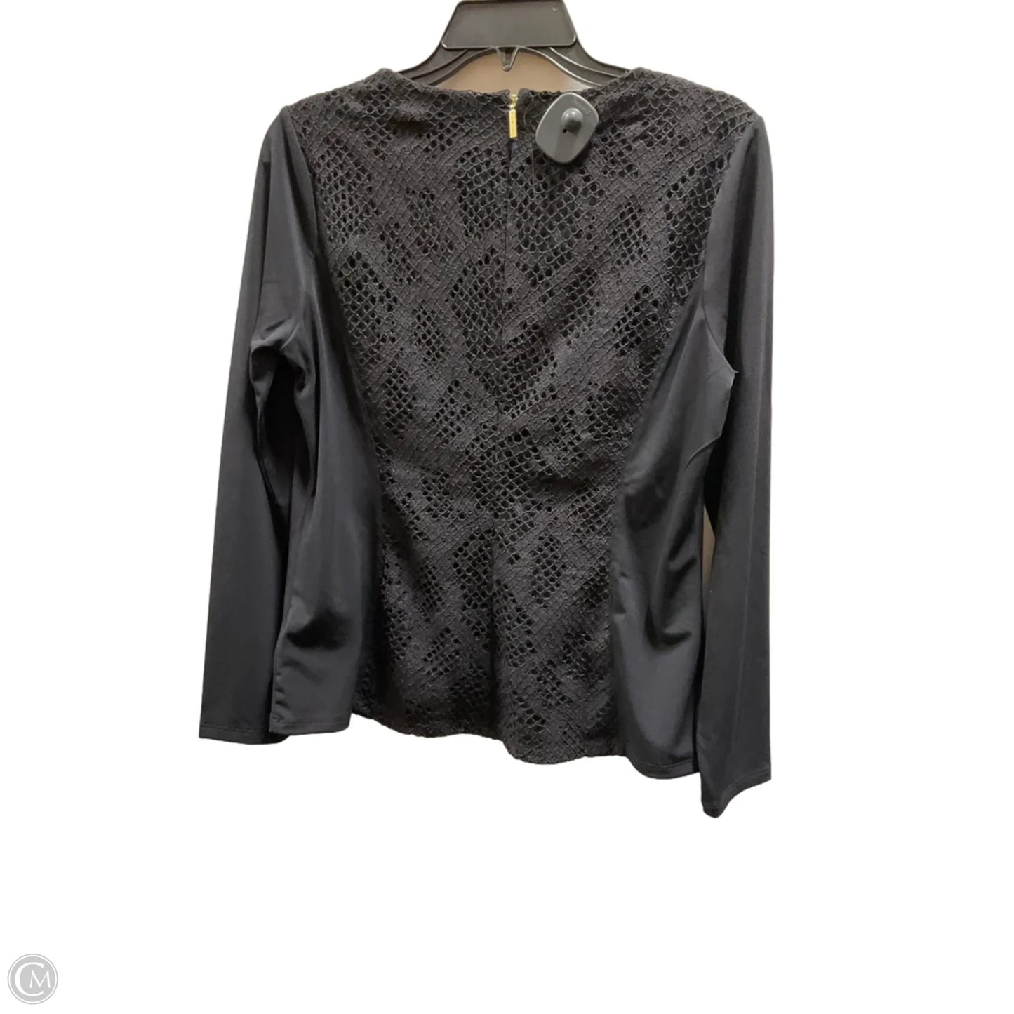 Top Long Sleeve By Michael By Michael Kors In Black, Size: L
