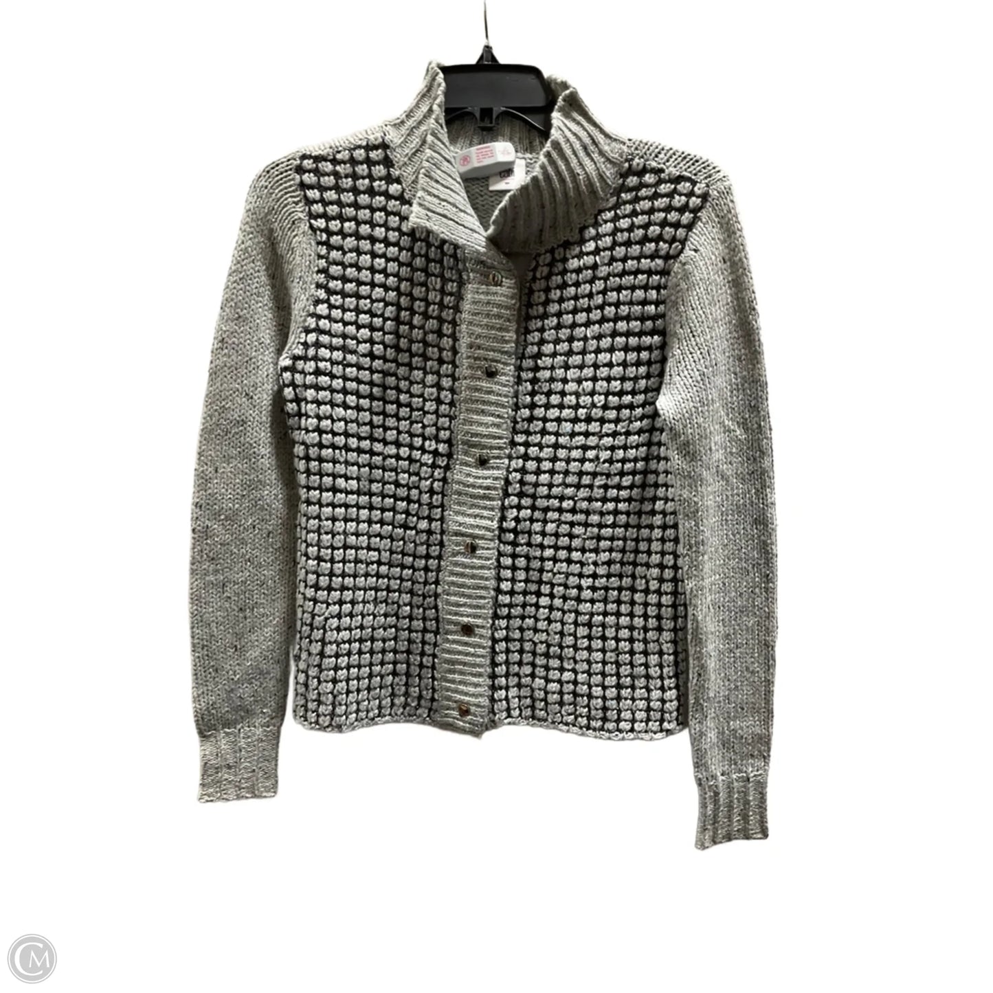 Sweater Cardigan By Cabi In Black & Grey, Size: Xs