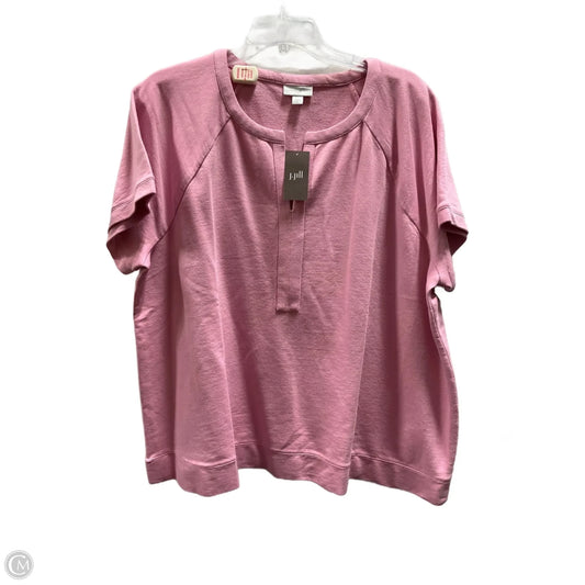 Top Short Sleeve By J. Jill In Pink, Size: 2x