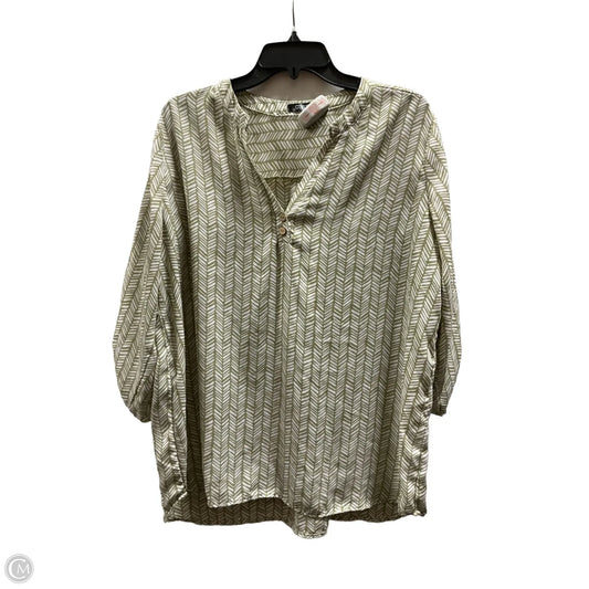 Top 3/4 Sleeve By Cure In Green, Size: 2x