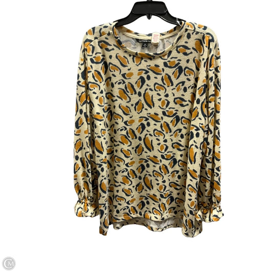 Top Long Sleeve By Zac And Rachel In Leopard Print, Size: 2x