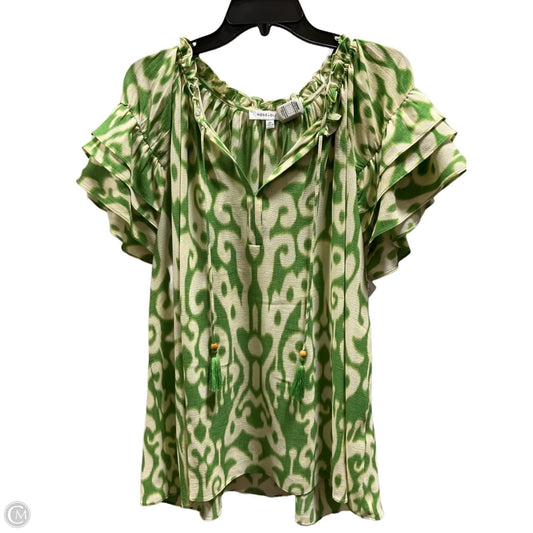 Top Short Sleeve By Rose And Olive In Green, Size: 2x