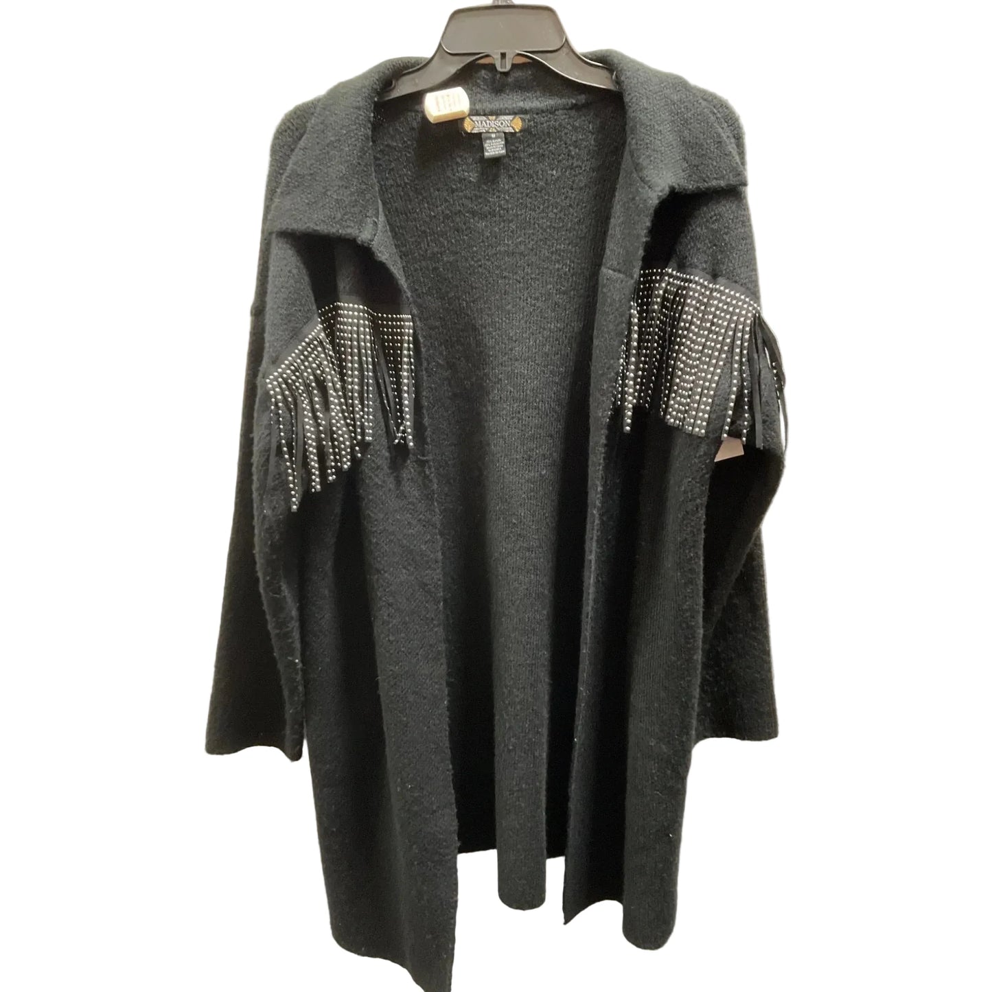 Sweater Cardigan By Madison In Black, Size: M