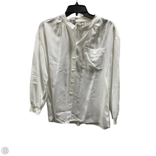 Top Long Sleeve By Cremieux In White, Size: Xs