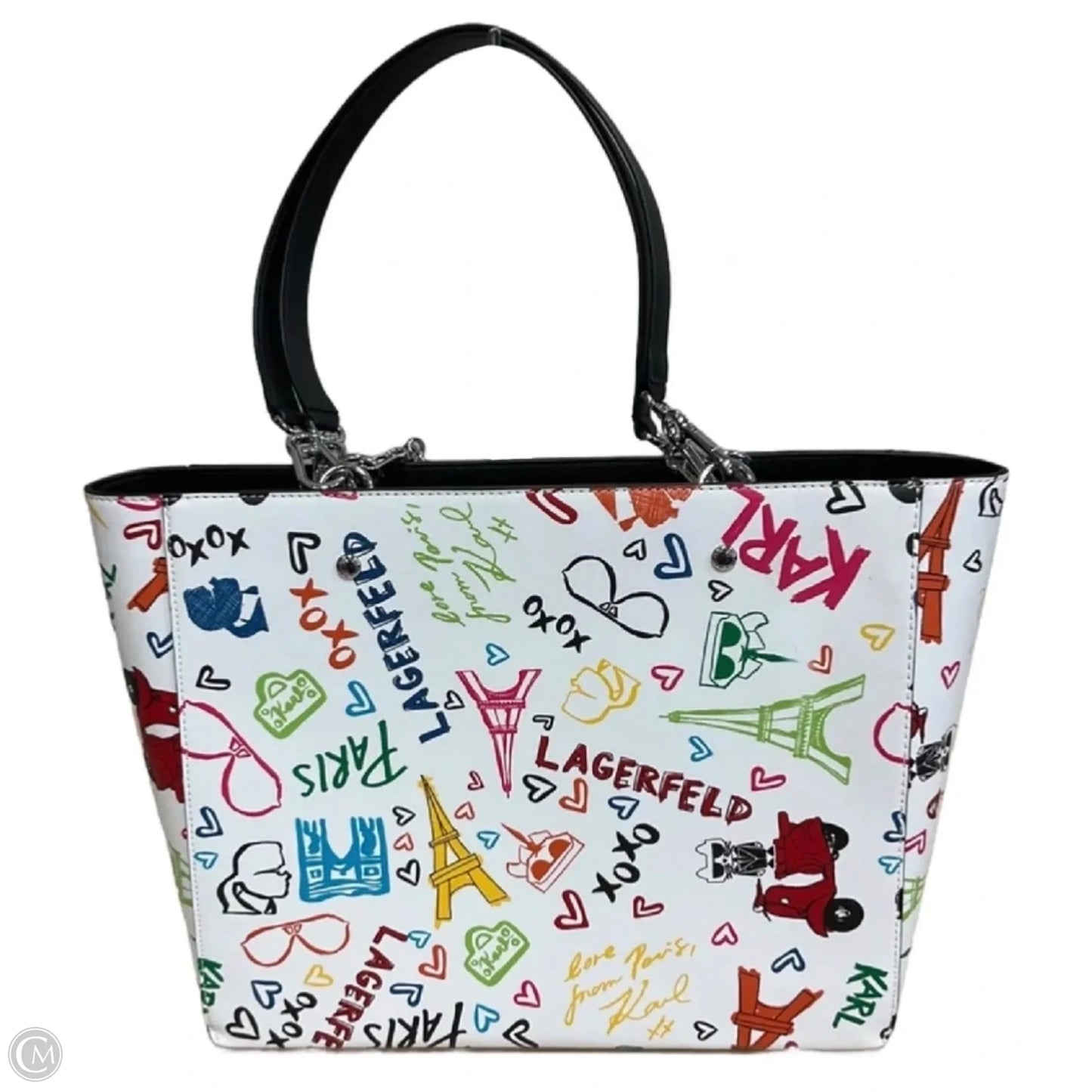 Tote Designer By Karl Lagerfeld, Size: Large
