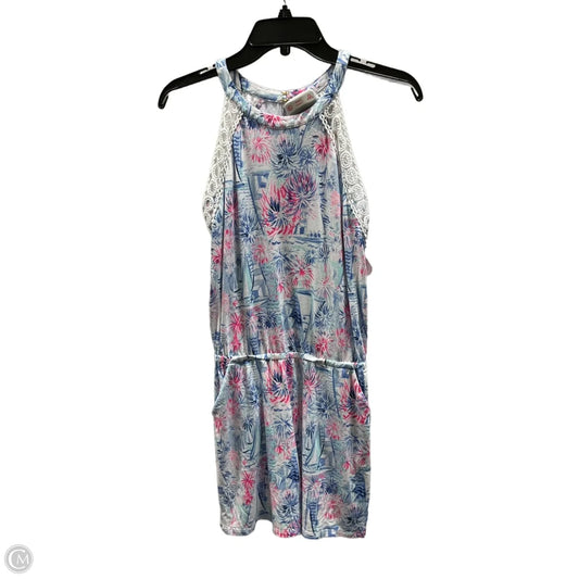Romper Designer By Lilly Pulitzer In Blue & Pink, Size: Xs