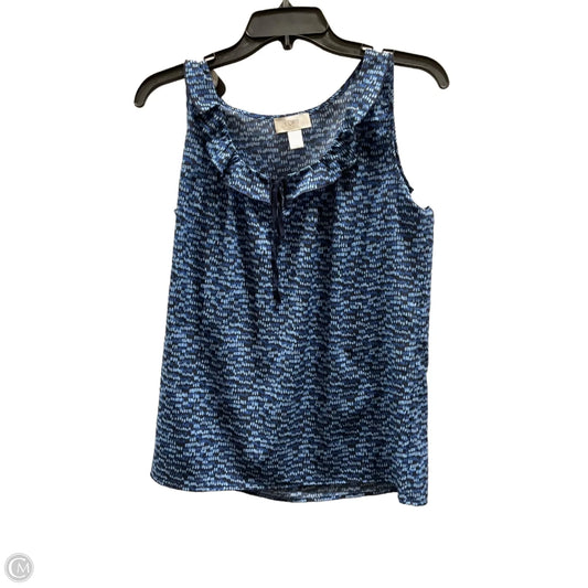 Top Sleeveless By Loft In Black & Blue, Size: Xs