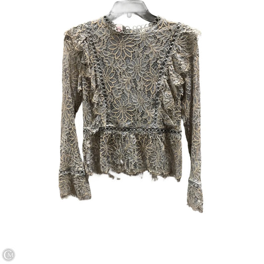 Top Long Sleeve By Storia In Blue, Size: M