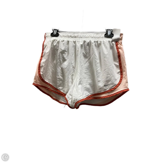 Athletic Shorts By Nike In Orange & White, Size: L