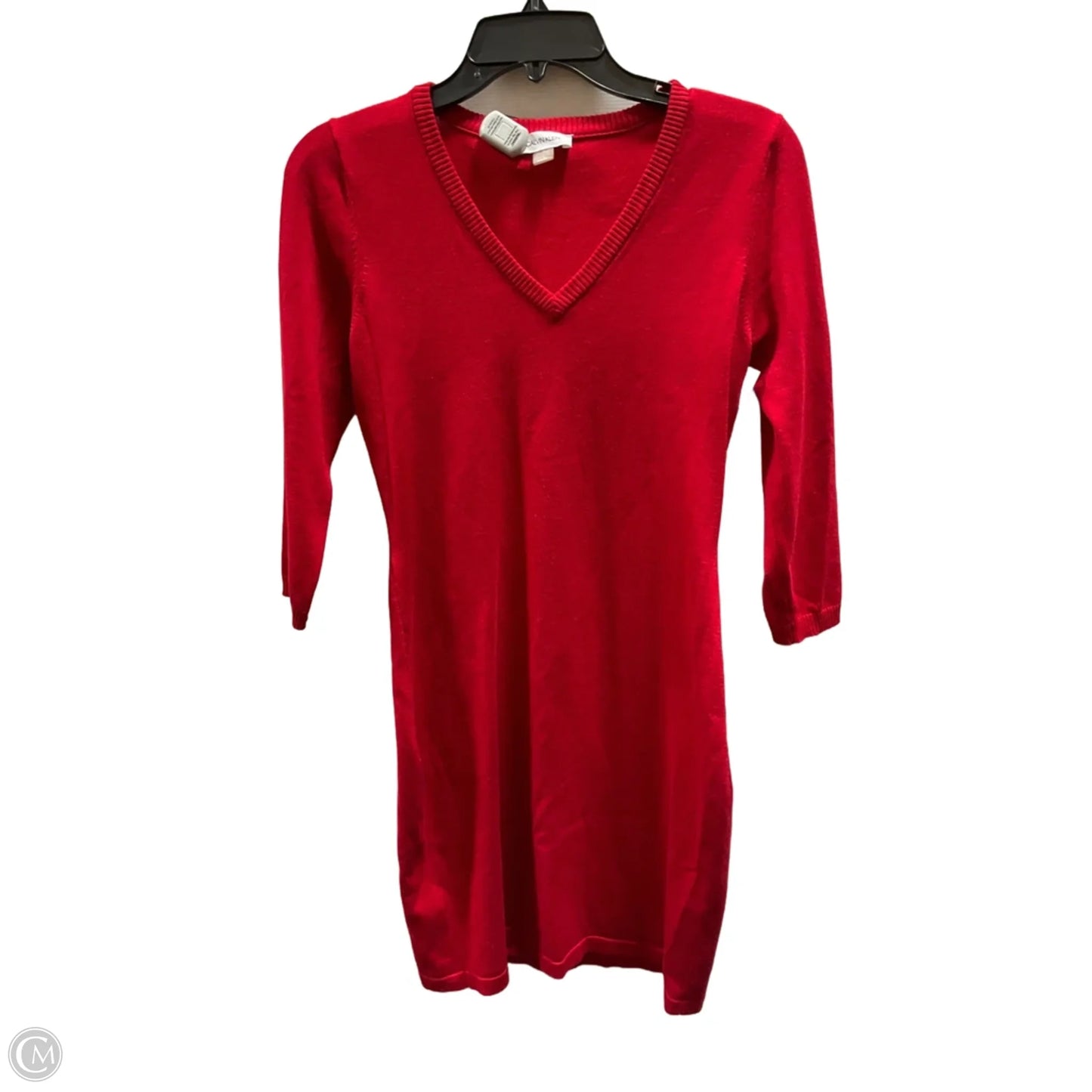 Dress Sweater By Calvin Klein In Red, Size: M