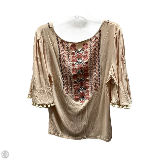 Top 3/4 Sleeve By Clothes Mentor In Peach, Size: M