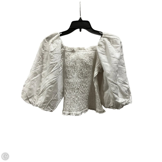 Top Long Sleeve By Maeve In White, Size: S