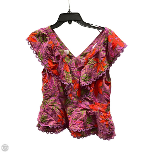 Top Sleeveless By Rose And Olive In Orange & Purple, Size: S