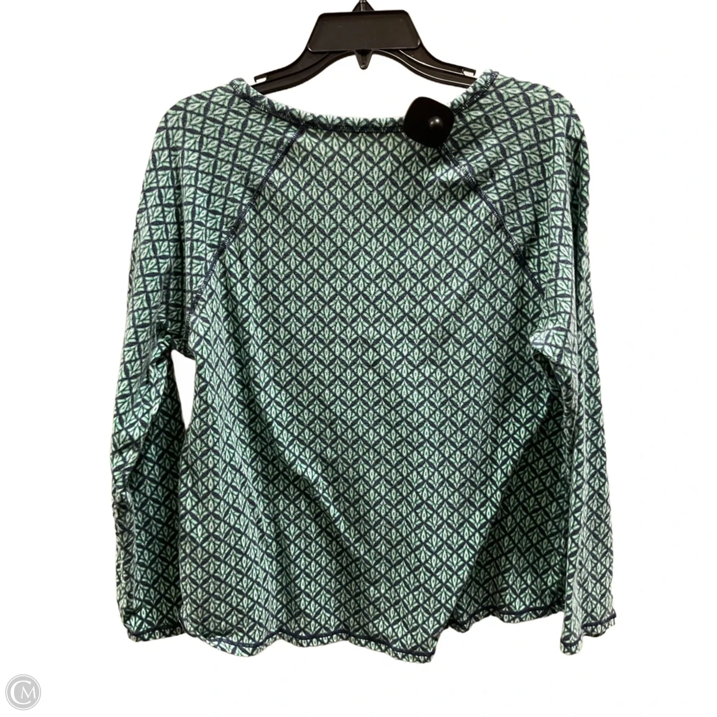 Top Long Sleeve By Talbots In Blue & Green, Size: Xl