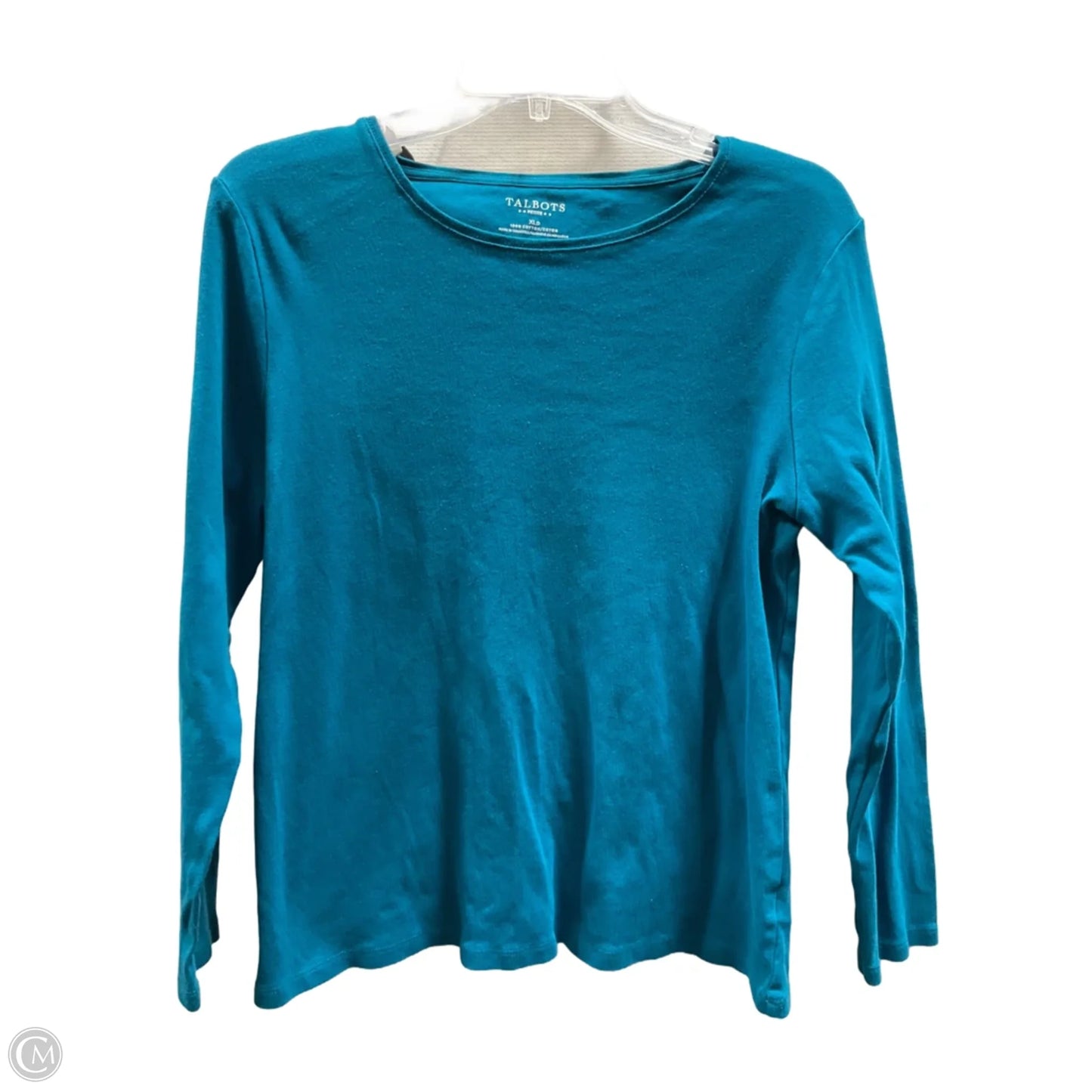 Top Long Sleeve By Talbots In Teal, Size: Xl