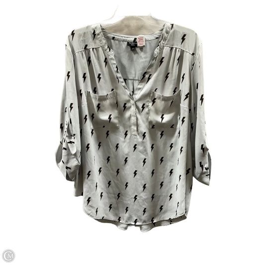 Top 3/4 Sleeve By Torrid In Black & Cream, Size: 2x