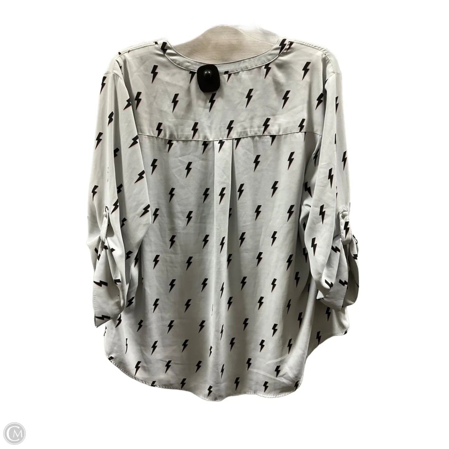 Top 3/4 Sleeve By Torrid In Black & Cream, Size: 2x