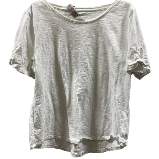 Top Short Sleeve By Talbots In Cream, Size: Xl