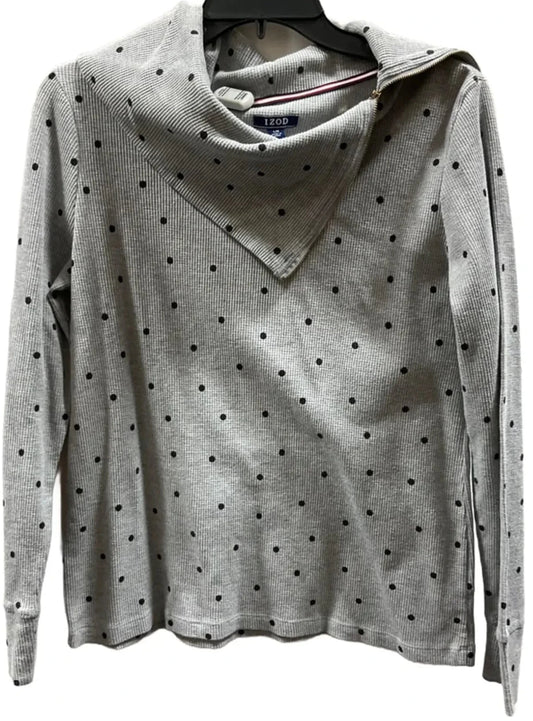Top Long Sleeve By Izod In Polkadot Pattern, Size: L
